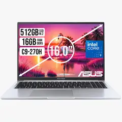ASUS - Portátil Vivobook 16 Intel Core 9 270H 16GB RAM DDR5 SSD 512GB Pantalla WUXGA 16"