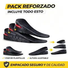 GENERICO - Plantillas Elevadoras Ajustables Altura Invisible Zapatos / 39 - 42