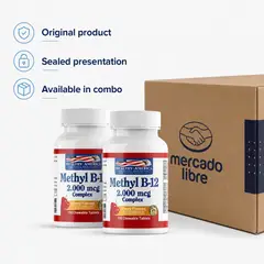 HEALTHY AMERICA - Methyl B12 2000 Mcg 100 Tabletas Masticables
