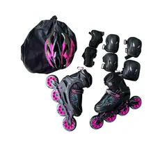 CHICAGO - PATINES ADULTOS MUJER AJUSTABLE 32-33-34-35-36 + KIT + BOLSO