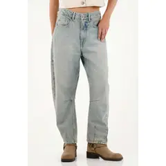 TENNIS - Jean Horseshoe cinco bolsillos azul con caída natural para mujer