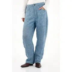 TENNIS - Jean Barrel estilo desagujado para mujer