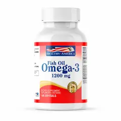 HEALTHY AMERICA - Omega 3 Fish Oil 1200 Mg 100 Softgels