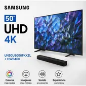 SAMSUNG - Combo Televisor 50 UN50U8000FKXZL + Barra de Sonido HWB400