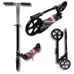 DISTRIONLINE - Monopatín Con Base En Forma Guitarra Para Niños Y Adultos Color Fucsia-Negro