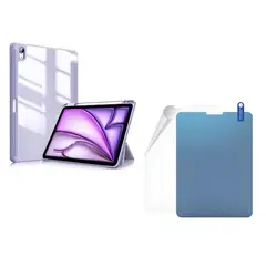 GENERICO - ESTUCHE SMART CASE CRISTALPARA TABLET XIAOMI REDMI PAD PRO 12.1 + PAPER LIKE PARA TABLET LILA