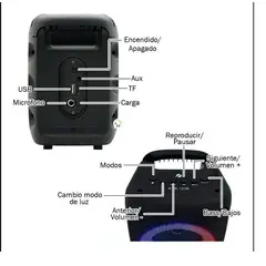 CHINA GLAZE - Parlante Kts-1576 De 3 Bluetooth Luz Led Usb/tf/sd