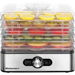 USA - Deshidratador De Alimentos Elite Gourmet Color Acero inoxidable