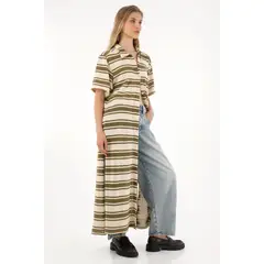 TENNIS - Cover Up largo de diseño a rayas para mujer