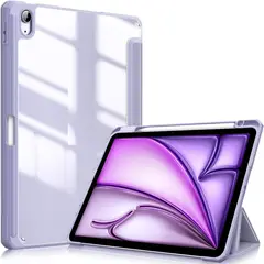 GENERICO - ESTUCHE SMART CASE CRISTALPARA TABLET SAMSUNG S10 LITE X400 2025 + PAPER LIKE PARA TABLET LILA