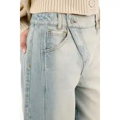 TENNIS - Jean Recto con efecto resinado para mujer