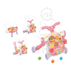 TOYNG - CAMINADOR JUGUETE CONVERTIBLE 5 EN 1 PARA BEBES COLOR ROSA