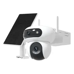 EZVIZ - HB90x, Cámara Dual 4GWI Exterior 4MP+4MP, Panel Solar 8W, IA Personas y Vehículos
