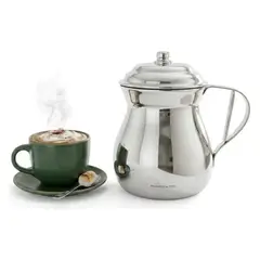 TECNOHOGAR JS - Olleta Jarra Chocolatera Acero Quirúrgico T304 Elegance 1 LITROS