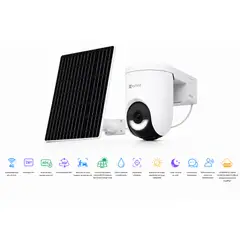 EZVIZ - Hb8 Lite 4gwifi, Cámara 2k4mp Con Bateria + Panel Solar 5w