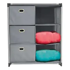 GENERICO - Organizador Plegable de Tela con Cajones y Repisas Multiusos