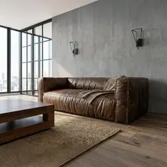 22 GRADOS DECORACION - Sofá Tabacco 180cm x 100cm Cuero natural