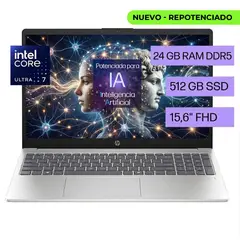 HP - Portátil Intel Core Ultra 7-155h Ram ddr5 24gb Ssd 512gb Fhd Computador Portátil IA
