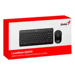 GENIUS - Combo Mini Teclado Y Mouse Portátil Inalámbrico Q8000 Color del teclado Negro
