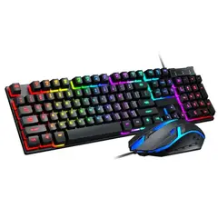 GENERICO - Combo Teclado Y Mouse Gamer Rgb Retroiluminado Usb Para Pc