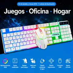 GENERICO - Combo Teclado Y Mouse Gamer Rgb Retroiluminado Usb Para Pc