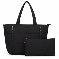 BUFFER FLASK - Bolso Tote Acolchado Cartera Buffer +estuche Organizador 30l