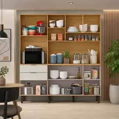 MUEBLES 2020 - Mueble de Cocina Fiyi NaturalBlanco Apagado