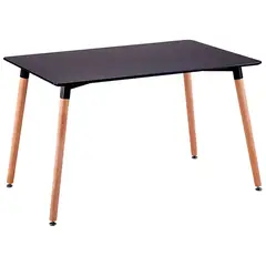 GENER - Mesa Eames Rectangular Color Negro 120cm Largo x 60cm Ancho
