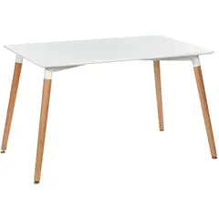 GENER - Mesa Eames Rectangular Color Blanco 120cm Largo x 60cm Ancho