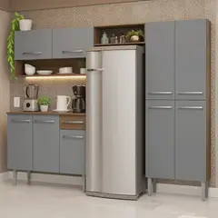 MADESA - Cocina Integral Emilly 2.30 Metros Marrón/Gris 17