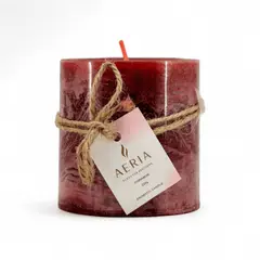 GIO HOME - VELA AROMATICA AERIA RUSTICA ROJA 7.5CM CON AROMA CANELA / CINNAMON