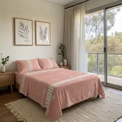 ELEGANT - Juego de Sabanas Algodón 180 Hilos Cama Doble 140 x 190