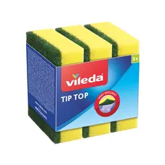 VILEDA - Esponja Duradera Doble Cara TIP TOP 3 Unidades