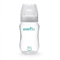 EVENFLO - Biberon Cuello Ancho 9 Onzas Polipropileno Transp -