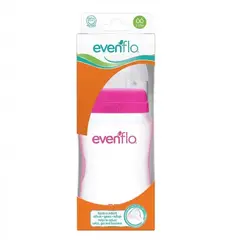 EVENFLO - Biberon Cuello Ancho 9 Onzas Polipropileno Rosado -