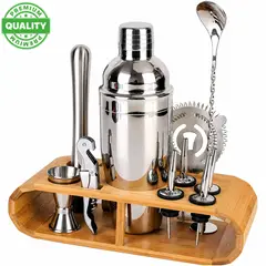 ONE PIXEL - Bartender Coctelera Set Utensilios Bar Inoxidable 12 Piezas