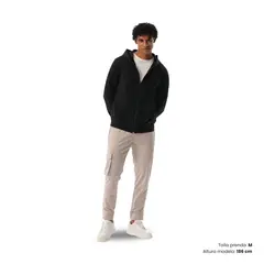 TOTTO - Hoddie rushout negro buzo hoody deportivo para hombre