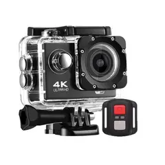 GENERAL - Camara Deportiva 4K + Control Ultra HD Wifi Resistente Al Agua Negra