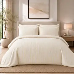 LILE - Duvet + Fundas Jacquard 300 Hilos Polialgodón Diseño Líneas Finas - Varios Colores