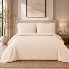 LILE - Duvet + Fundas Jacquard 300 Hilos Polialgodón Diseño Líneas Finas - Varios Colores