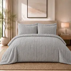 LILE - Duvet + Fundas Jacquard 300 Hilos Polialgodón Diseño Líneas Finas - Varios Colores