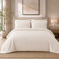 LILE - Duvet + Fundas Jacquard 300 Hilos Polialgodón Diseño Líneas Finas - Varios Colores