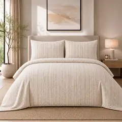 LILE - Duvet + Fundas Jacquard 300 Hilos Polialgodón Diseño Líneas Finas - Varios Colores