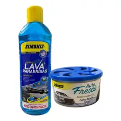 GENERICO - Combo Simoniz Lava Parabrisas + Ambientador Gel Auto Fresco