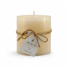 GIO HOME - VELA AROMATICA RUSTICA CREMA 7.5CM CON AROMA VAINILLA