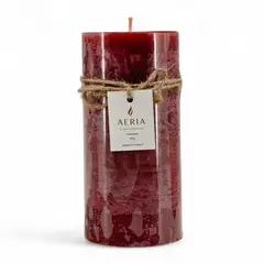 GIO HOME - VELA AROMATICA RUSTICA ROJA 15CM CON AROMA CINNAMON