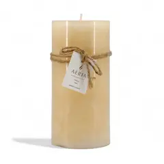 GIO HOME - VELA AROMATICA AERIA RUSTICA CREMA 15CM CON AROMA VAINILLA