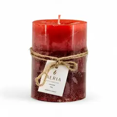 GIO HOME - VELA AROMATICA TRICOLOR ROJO 10CM CON AROMA CINNAMON