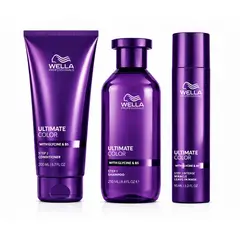 WELLA - Kit Ultimate Color Shampoo+ Acondicionador+ Leave mask