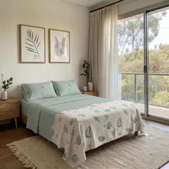 ELEGANT - Juego de Sabanas Algodón 180 Hilos Cama Doble 140 x 190